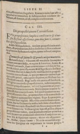 Cap. III. De propositionum Conversione.