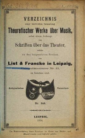 Lager-Verzeichnis. 248. 1894