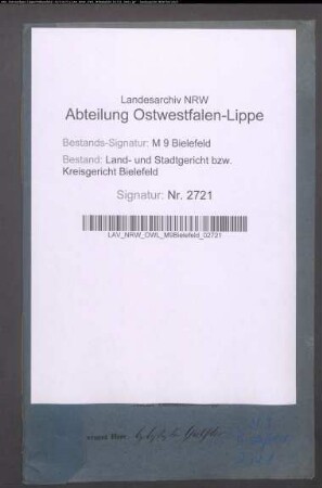 Erblasser: Beckmann, Christian; Erblasser: Beckmann, Elisabeth, geb. Edenfeld: Testament