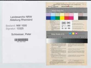 Entnazifizierung Peter Schloesser, geb. 11.08.1908 (Verw.Angest.)