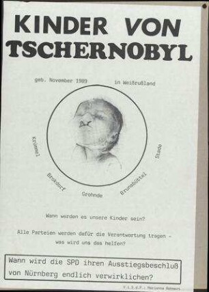 Kinder von Tschernobyl Wann wird die SPD ihren Ausstiegsbeschluss endlich verwirklichen?