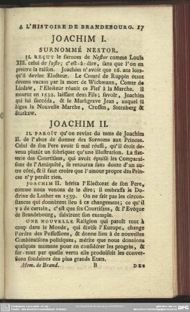 Joachim I. Surnommé Nestor