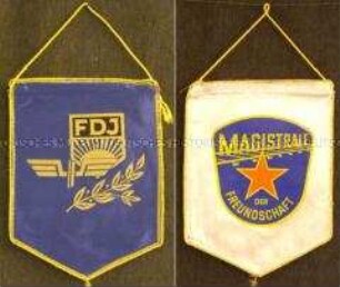 Wimpel der "Magistrale der Freundschaft" (Tischwimpel)