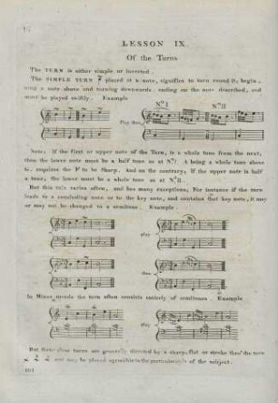 Lesson IX - Of the Turns
