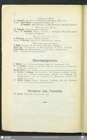 Direktor des Vereines.