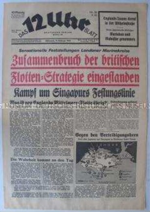 Berliner Tageszeitung "Das 12 Uhr Blatt" überwiegend zum Krieg in Südostasien