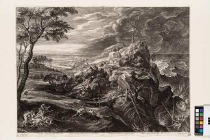 Schiffbruch und Landung des Aeneas in Karthago, Blatt 2 aus der Folge "Die großen Landschaften"