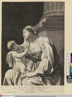 [Maria mit dem Kind auf ihrem Schoß]