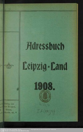 1908: Adressbuch Leipzig-Land