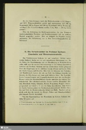 II. Die Verkehrsmittel im Freistaat Sachsen: Eisenbahn und Binnenwasserstraße