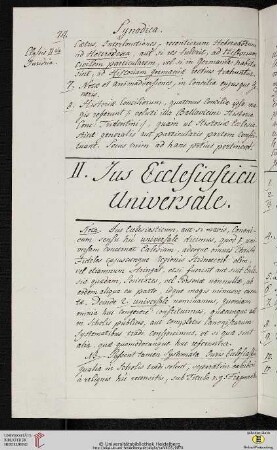 II. Ius Ecclesiasticum Universale