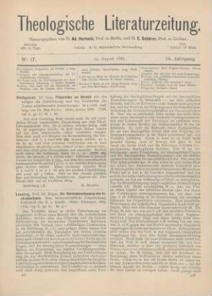 417 [Rezension] Heiligstedt, Aug., Präparation zur Genesis. 3., verb. Aufl