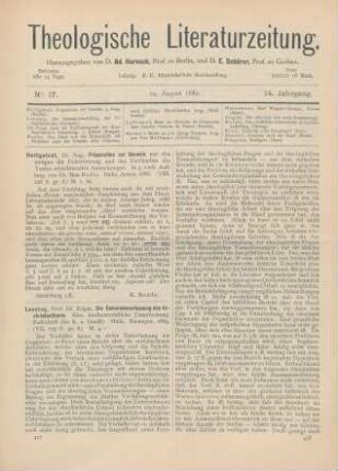 417 [Rezension] Heiligstedt, Aug., Präparation zur Genesis. 3., verb. Aufl