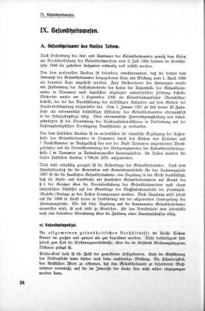 IX. Gesundheitswesen