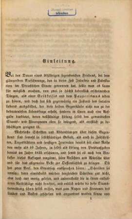 Die Geldkrisis und der Pauperismus, verbunden mit der Bankfrage und Bankreform im Preußischen Staate : zum Besten d. Vereins z. Versorgung u. z. Brodbäckerei f. d. Armen auf Kosten d. Verf. aus d. Janus H. 14 - 20 pro 1847 abgedr. u. hrsg.