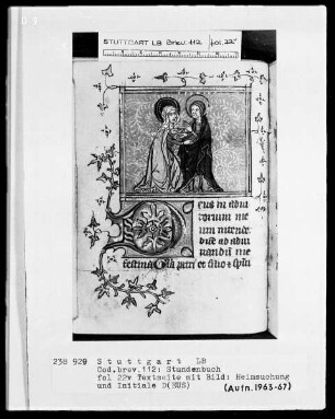 Lateinisch-französisches Stundenbuch — Heimsuchung, Folio 22verso