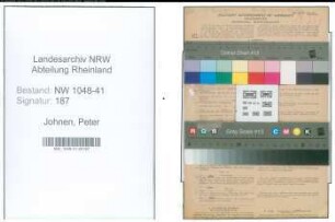 Entnazifizierung Peter Johnen , geb. 11.10.1903 (Polizist)