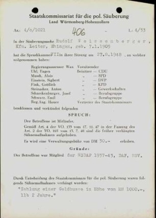 Weissenberger, Rudolf