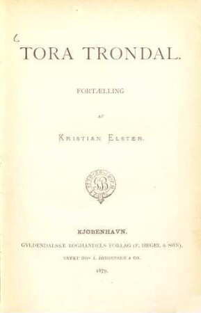 Tora Trondal : fortælling