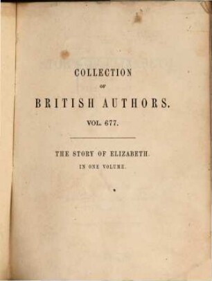 The story of Elizabeth