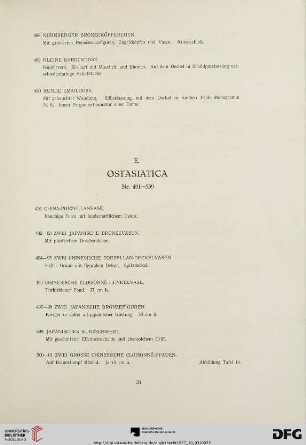 E. Ostasiatica (Nr. 491-539)