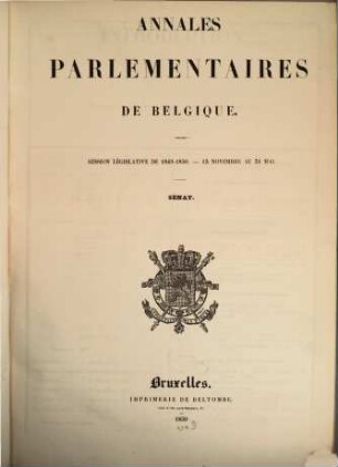 Annales parlementaires de Belgique. Session législative. 1849/50, 1849/50