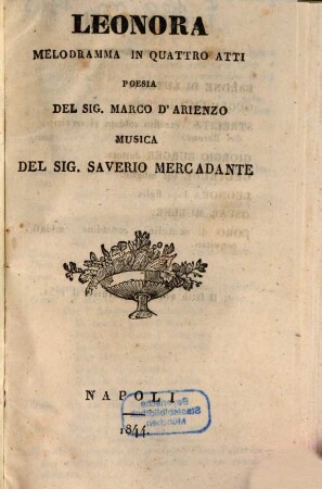 Leonora : melodramma in quattro atti