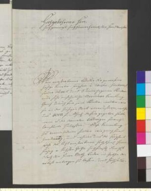 Brief von Welser von und zu Neunhof, Karl Wilhelm an Goethe, Johann Wolfgang von