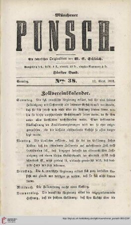 Nro. 38 (12. Sept. 1852)