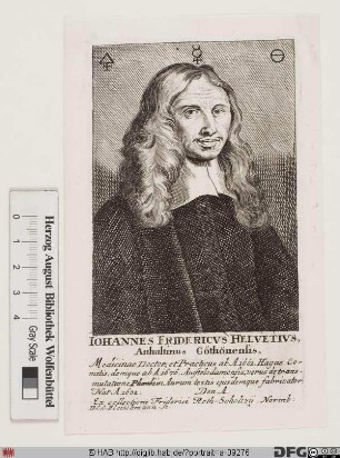 Bildnis Johann Friedrich Helvetius (eig. Schweitzer)