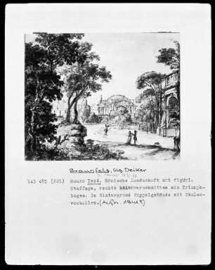 Römische Landschaft mit figürlicher Staffage