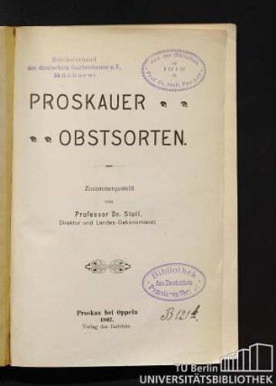 Proskauer Obstsorten