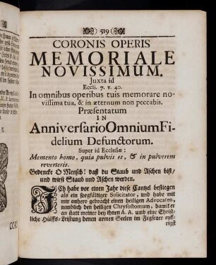 519-533, De Anniversario omnium fidelium defunctorum