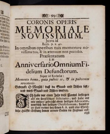 519-533, De Anniversario omnium fidelium defunctorum