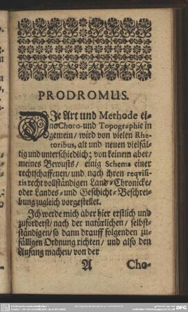 Prodromus