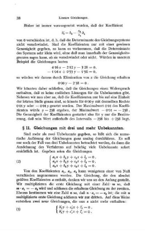 § 11. Gleichungen mit drei und mehr Unbekannten.