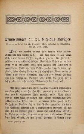 Basler Jahrbuch. 1886