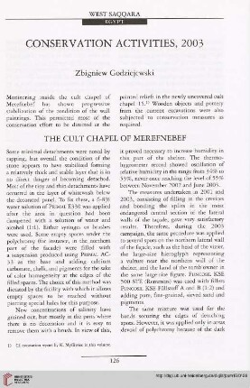15: Conservation activities, 2003
