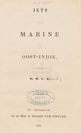 Iets over marine en Oost-Indie