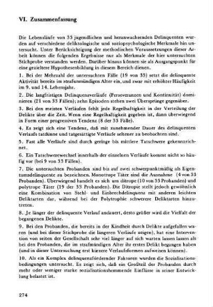 VI. Zusammenfassung