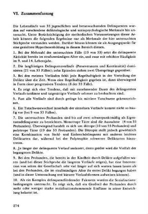 VI. Zusammenfassung
