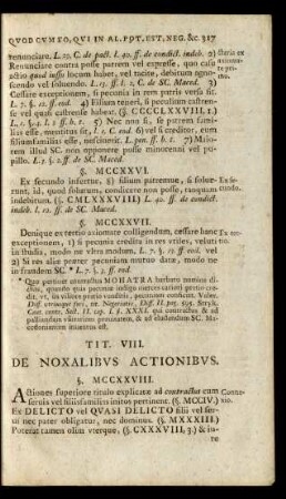 Tit. VIII. De Noxalibus Actionibus