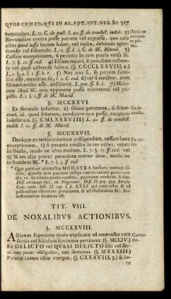 Tit. VIII. De Noxalibus Actionibus