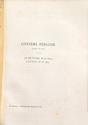 Histoire des sciences mathématiques et physiques, 8
