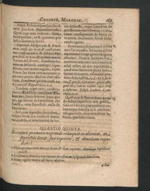 Quaestio Quinta. Si coniux praemoriens grande relinquat aes alienum, an superstiti liceat, sua repetere, & dimidiam repudiare?