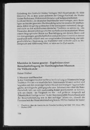 Marokko in Szene gesetzt - Ergebnisse einer Besucherumfrage im Hamburgischen Museum für Völkerkunde