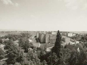 Dresden-Coschütz. Wohngebiet Kohlenstraße (1980/1990). Blick vom Fichteturm