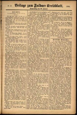 Zweite Ausgabe vom Donnerstag, den 27. Januar 1898.