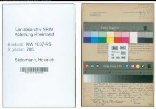 Entnazifizierung Heinrich Steinmann , geb. 31.03.1894 ()