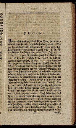 Advent. - Buß- und Bettage.